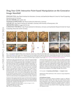 Drag Your GAN: Interactive Point-based Manipulation on the Generative
  Image Manifold