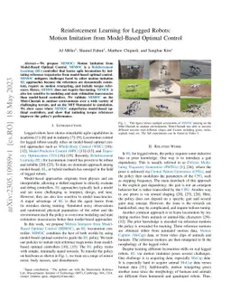 Reinforcement Learning for Legged Robots: Motion Imitation from
  Model-Based Optimal Control