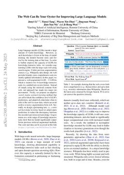 The Web Can Be Your Oyster for Improving Large Language Models