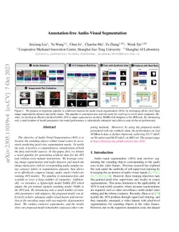 Annotation-free Audio-Visual Segmentation