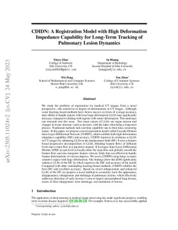 CDIDN: A Registration Model with High Deformation Impedance Capability
  for Long-Term Tracking of Pulmonary Lesion Dynamics