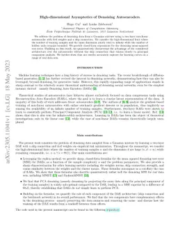 High-dimensional Asymptotics of Denoising Autoencoders