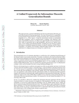 A unified framework for information-theoretic generalization bounds