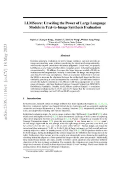 LLMScore: Unveiling the Power of Large Language Models in Text-to-Image
  Synthesis Evaluation