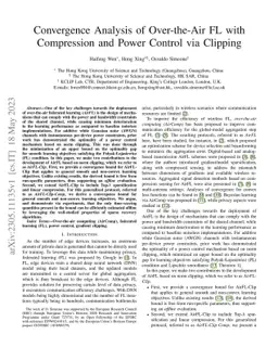 Convergence Analysis of Over-the-Air FL with Compression and Power
  Control via Clipping