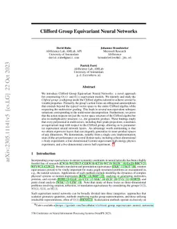 Clifford Group Equivariant Neural Networks