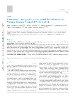 Vaxformer: Antigenicity-controlled Transformer for Vaccine Design
  Against SARS-CoV-2