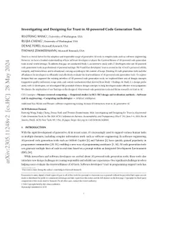 Investigating and Designing for Trust in AI-powered Code Generation
  Tools