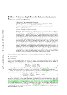 Evidence Networks: simple losses for fast, amortized, neural Bayesian
  model comparison