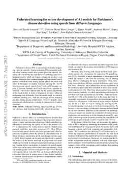 Federated learning for secure development of AI models for Parkinson's
  disease detection using speech from different languages