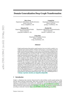 Domain Generalization Deep Graph Transformation