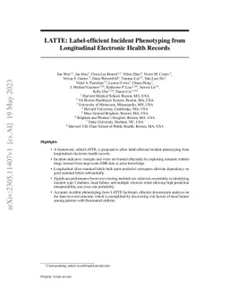 LATTE: Label-efficient Incident Phenotyping from Longitudinal Electronic
  Health Records