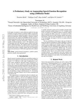 A Preliminary Study on Augmenting Speech Emotion Recognition using a
  Diffusion Model