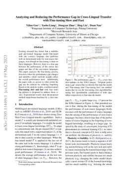 Analyzing and Reducing the Performance Gap in Cross-Lingual Transfer
  with Fine-tuning Slow and Fast