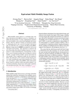 Equivariant Multi-Modality Image Fusion