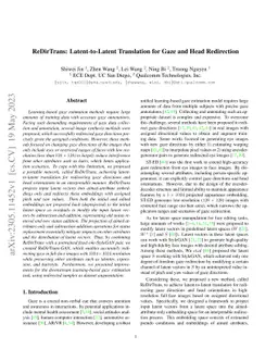 ReDirTrans: Latent-to-Latent Translation for Gaze and Head Redirection