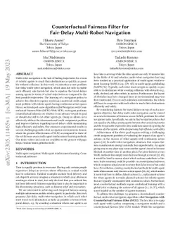 Counterfactual Fairness Filter for Fair-Delay Multi-Robot Navigation