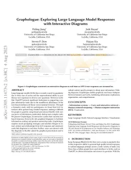 Graphologue: Exploring Large Language Model Responses with Interactive
  Diagrams