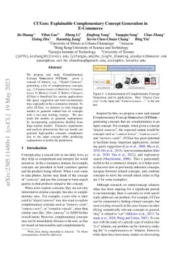 CCGen: Explainable Complementary Concept Generation in E-Commerce
