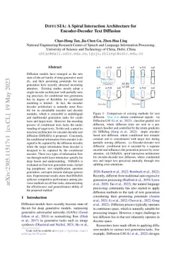 DiffuSIA: A Spiral Interaction Architecture for Encoder-Decoder Text
  Diffusion