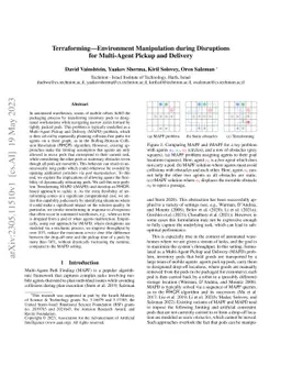 Terraforming -- Environment Manipulation during Disruptions for
  Multi-Agent Pickup and Delivery