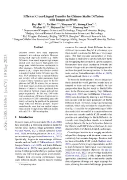 Efficient Cross-Lingual Transfer for Chinese Stable Diffusion with
  Images as Pivots