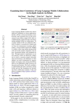 Examining Inter-Consistency of Large Language Models Collaboration: An
  In-depth Analysis via Debate