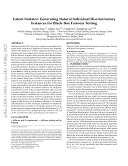 Latent Imitator: Generating Natural Individual Discriminatory Instances
  for Black-Box Fairness Testing