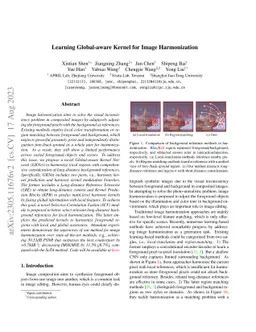 Learning Global-aware Kernel for Image Harmonization