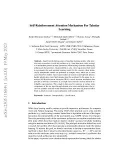 Self-Reinforcement Attention Mechanism For Tabular Learning