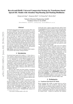 Recycle-and-Distill: Universal Compression Strategy for
  Transformer-based Speech SSL Models with Attention Map Reusing and Masking
  Distillation