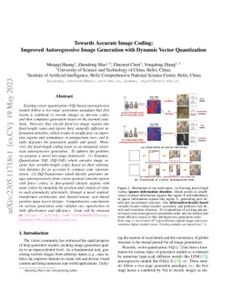 Towards Accurate Image Coding: Improved Autoregressive Image Generation
  with Dynamic Vector Quantization