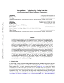 Non-stationary Projection-free Online Learning with Dynamic and Adaptive
  Regret Guarantees