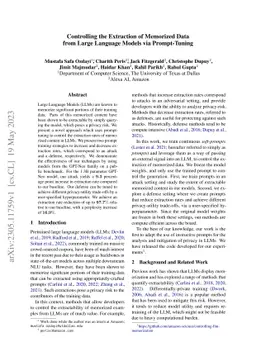 Controlling the Extraction of Memorized Data from Large Language Models
  via Prompt-Tuning