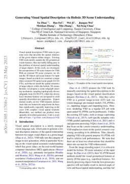 Generating Visual Spatial Description via Holistic 3D Scene
  Understanding