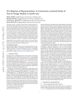 AI's Regimes of Representation: A Community-centered Study of
  Text-to-Image Models in South Asia
