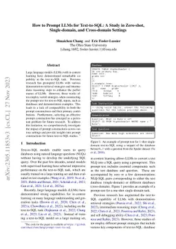 How to Prompt LLMs for Text-to-SQL: A Study in Zero-shot, Single-domain,
  and Cross-domain Settings