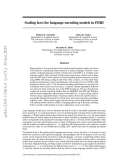 Scaling laws for language encoding models in fMRI