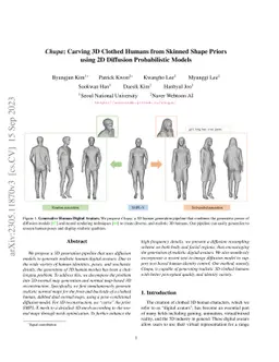 Chupa: Carving 3D Clothed Humans from Skinned Shape Priors using 2D
  Diffusion Probabilistic Models