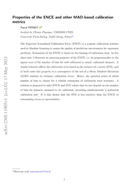 Properties of the ENCE and other MAD-based calibration metrics