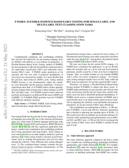 F-PABEE: Flexible-patience-based Early Exiting for Single-label and
  Multi-label text Classification Tasks