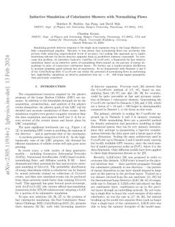 Inductive Simulation of Calorimeter Showers with Normalizing Flows