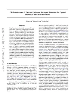 OL-Transformer: A Fast and Universal Surrogate Simulator for Optical
  Multilayer Thin Film Structures