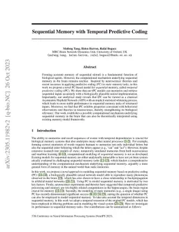 Sequential Memory with Temporal Predictive Coding