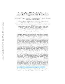 Advising OpenMP Parallelization via a Graph-Based Approach with
  Transformers