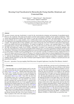 Boosting Crop Classification by Hierarchically Fusing Satellite,
  Rotational, and Contextual Data
