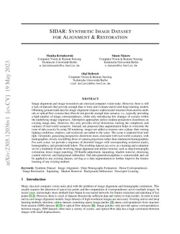 SIDAR: Synthetic Image Dataset for Alignment & Restoration