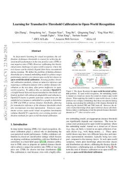 Learning for Transductive Threshold Calibration in Open-World
  Recognition