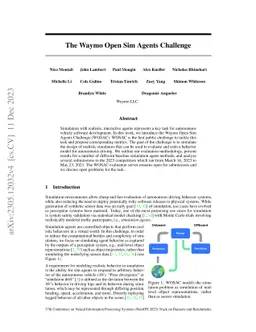 The Waymo Open Sim Agents Challenge