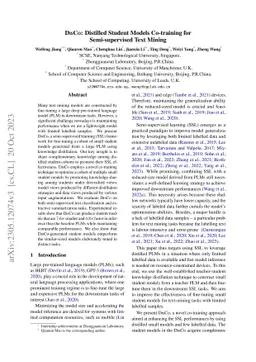 DisCo: Distilled Student Models Co-training for Semi-supervised Text
  Mining